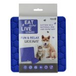 EAT SLOW LIVE LONGER Fun & Relax Lick Mat Kék