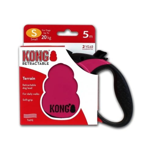 KONG Szalagos Póráz Pink-Fekete (L)