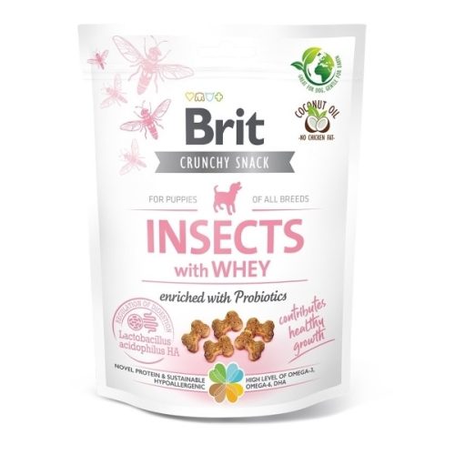 BRIT Care Crunchy Cracker Insects Savóval Kölyköknek (200 g)