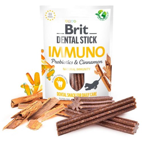 BRIT Cares Dental Stick Immuno Probiotikumokkal és Fahéjjal