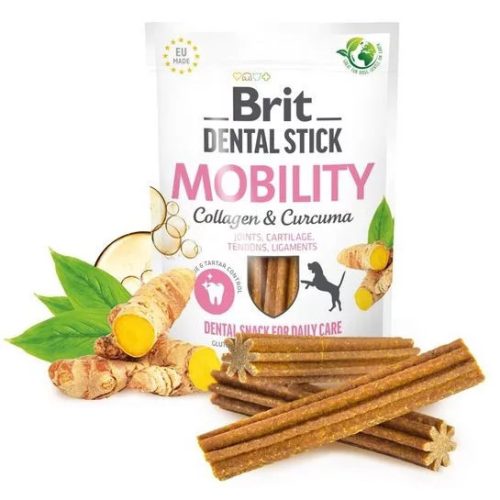 BRIT Cares Dental Stick Mobility Kollagénnel és Kurkumával