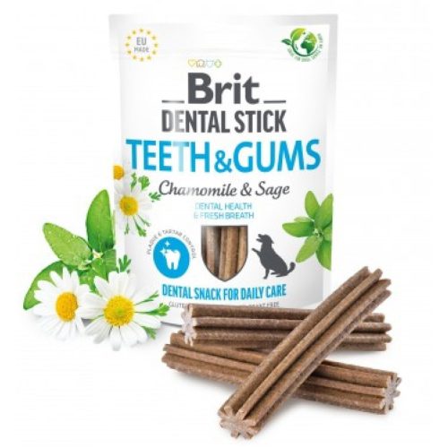 BRIT Cares Dental Stick Teeth & Gums  Kamillával és Zsályával